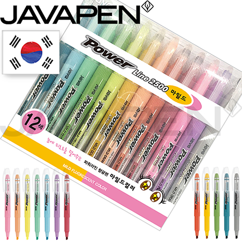 자바 파워라인 마일드 형광펜 12P세트