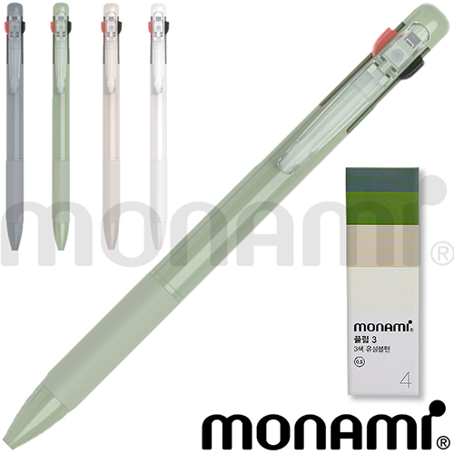 모나미 플립3색 4P세트 0.5mm