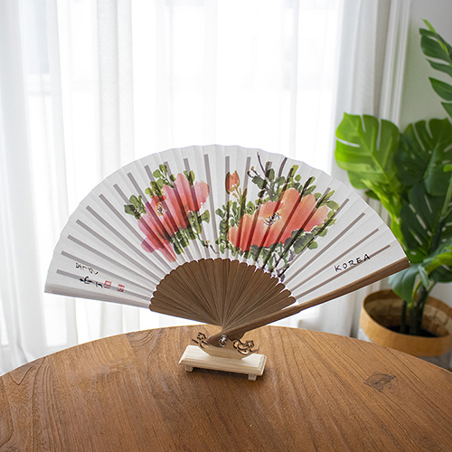 오죽선 전통부채 중형 25cm