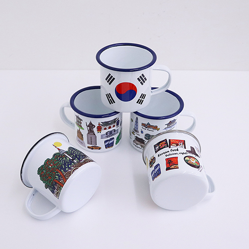 나빌레라 전통일러스트법랑머그컵