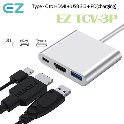 EZ TCV-3P Type-C 멀티 컨버터 PD/USB3.0/HDMI