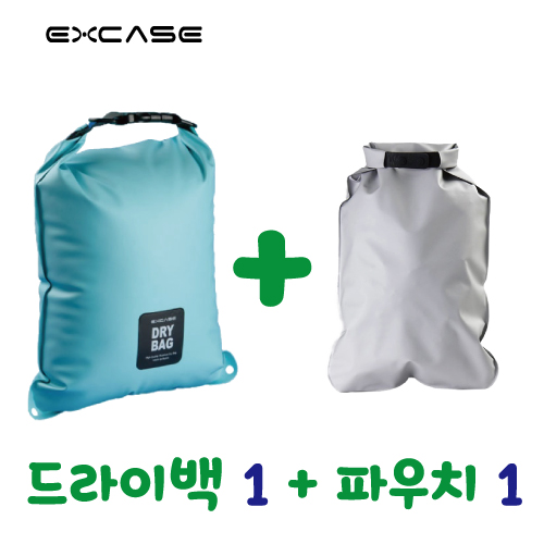 여행용 세트 방수 드라이백1+방수 파우치1 국산정품