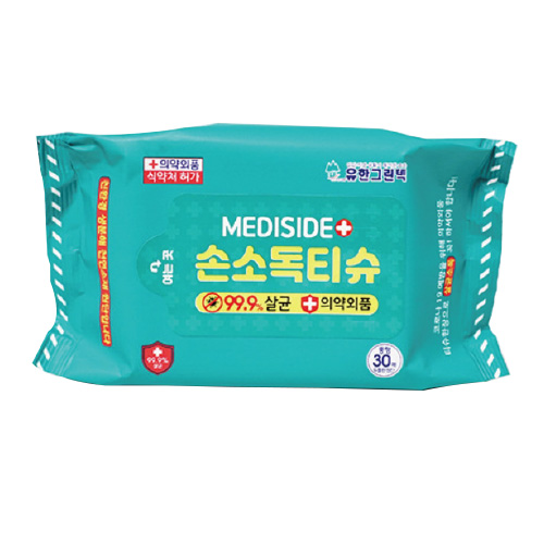 친환경 메디사이드 손소독티슈 30매
