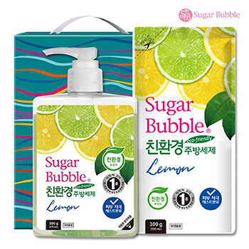 슈가버블 주방세제500펌프 주방세제300리필 2종