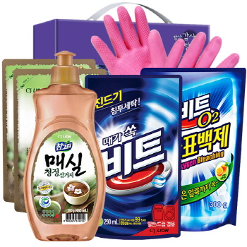 친환경 참그린매실500용기 매실300리필2P 비트액체 표백제 고무장갑32