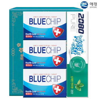 항균 블루칩비누3P 베이킹소다치약90g 4종