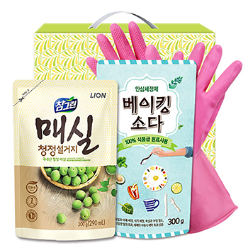 참그린매실300리필 베이킹소다300리필 고무장갑32cm 3종