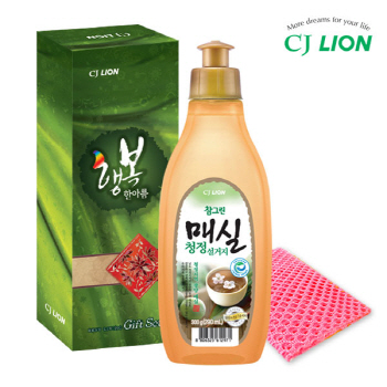 친환경 참그린매실300용기 망사수세미 2종