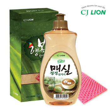 친환경 참그린매실500용기 망사수세미 2종