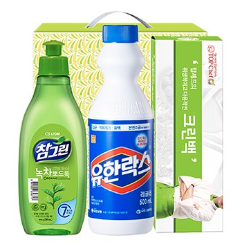 유기농 참그린300용기 유한락스 크린백 3종