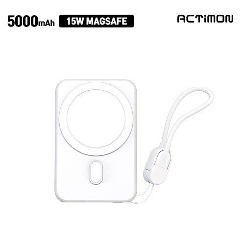 엑티몬 숏 스트랩15W 고속 맥세이프 보조배터리5000