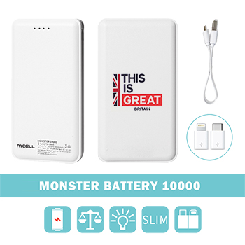 미셀 몬스터 보조배터리 10000mAh 3in1(8핀/C타입 젠더포함)
