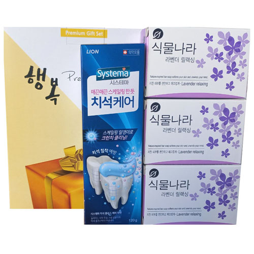 치석케어치약+식물나라비누 4종세트