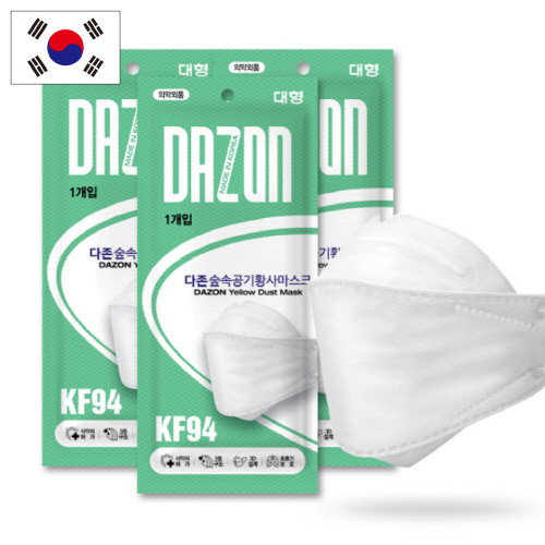 [국산] KF94 다존 숲속공기 황사마스크 대형 화이트