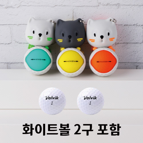 골프냥 골프공 케이스 2구 + 화이트볼 2구