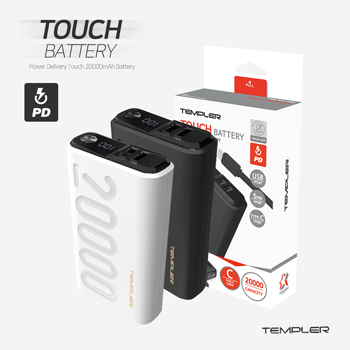 템플러 PD 급속충전 터치 20000mAh QC3.0 보조배터리