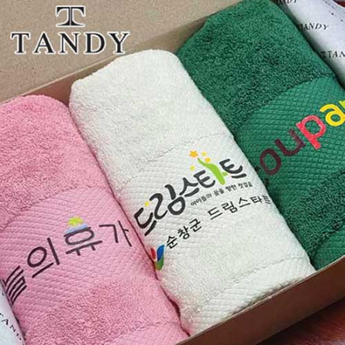 탠디 프리미엄 비비드 1.9(190g) 컬러레터링 세면타올 1매 (디지탈