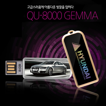 큐인스USB QU-8000 젬마 골드/실버 4GB~12