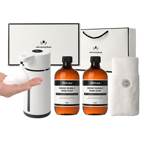 웰세스 WG-153BT 대용량 버블 자동디스펜서1P+핸드워시2P+핸드타올
