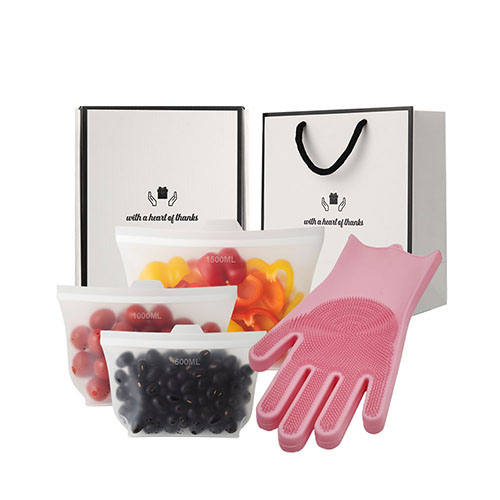 웰세스 실리콘지퍼백3종 500+1000+1500ml+실리콘 브러시 설거지