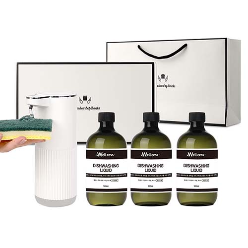 웰세스 WG-103G 젤 주방세제 자동 디스펜서 1개 + 리필 500ml