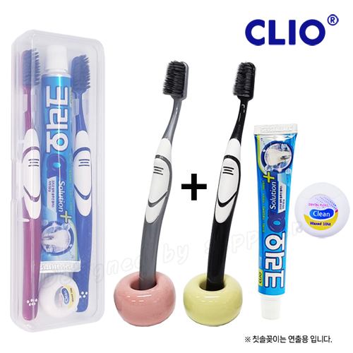 커플 클리오 퍼펙션칫솔+크리오치약+치실세트