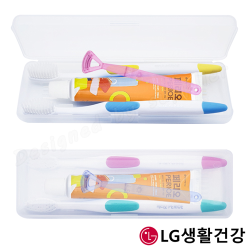 커플_LG 페리오 칫솔치약+혀클리너/여행용세트 3종