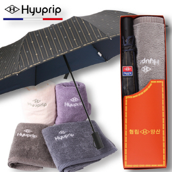 협립 2단 내부펄스트라이프 자동우산+호텔타월1P 세트