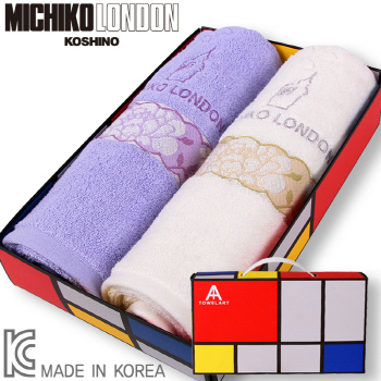 미치코런던 플라워 타월 2P세트