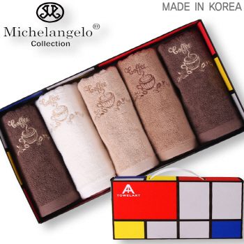카페 세면타월115g  5P세트