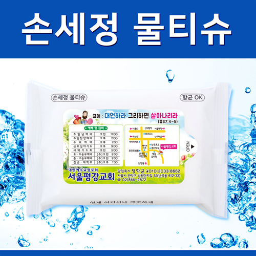 전도용 손세정 화이트 물티슈 (10매)