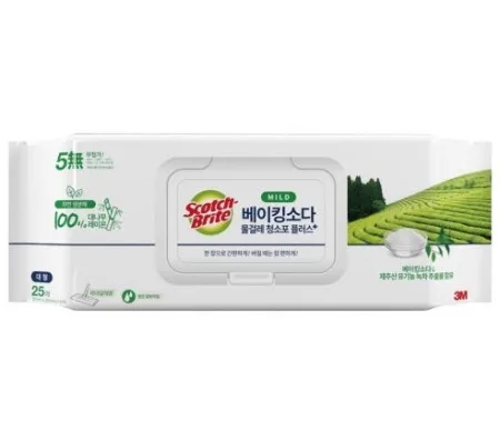 3M 스카치브라이트 베이킹소다 물걸레 청소포 플러스 대