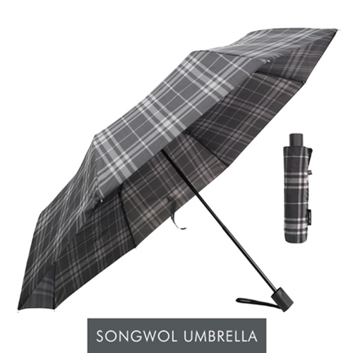 송월 3단 모던체크 우산