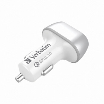 버바팀 QC3.0 PD 63W 2포트 차량용충전기 실버