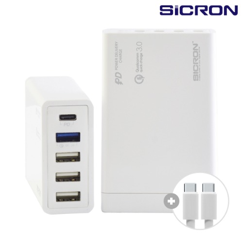 시크론 80W(MAX) USB PD QC3.0 고속 5포트 멀티충전기