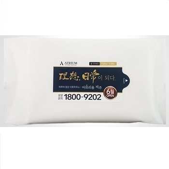 국산정품-무광 흰색물티슈 80매 40g