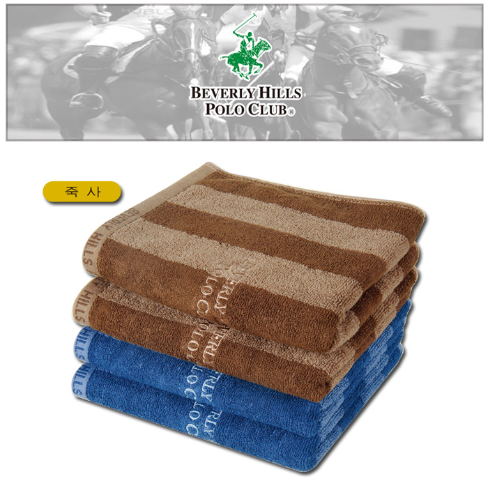 폴로 죽사 스트라이프 세면 타올 140g