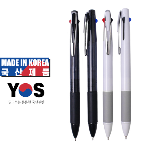 오케이 메탈클립3색볼펜
