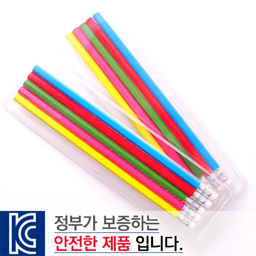 투명사각·육각지우개연필5p세트