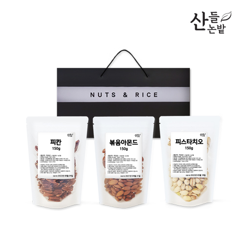 산들논밭 견과 지퍼백 3종 4호