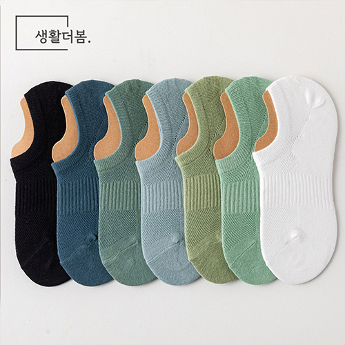 생활더봄 페이크삭스 (남성용) 민트톤 7켤레