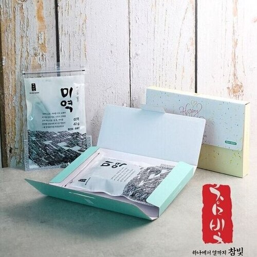 참빛해피데이1호 자른 미역40g 1개 선물세트