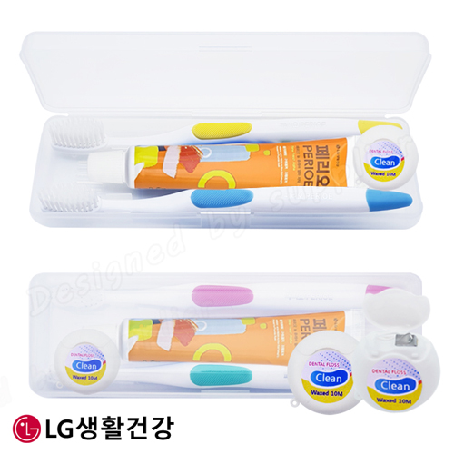 커플_LG 페리오 칫솔치약+치실/칫솔치약세트/여행용세트 3종