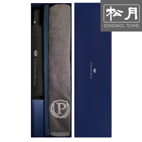 송월 CM 3단완자 무지63 우산1p+프레스티지50 타올 150g 1p