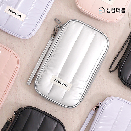 RFID차단 패딩 여행용 여권파우치