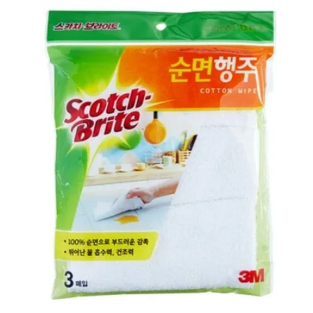 3M 스카치브라이트 베이직 순면행주(3입)